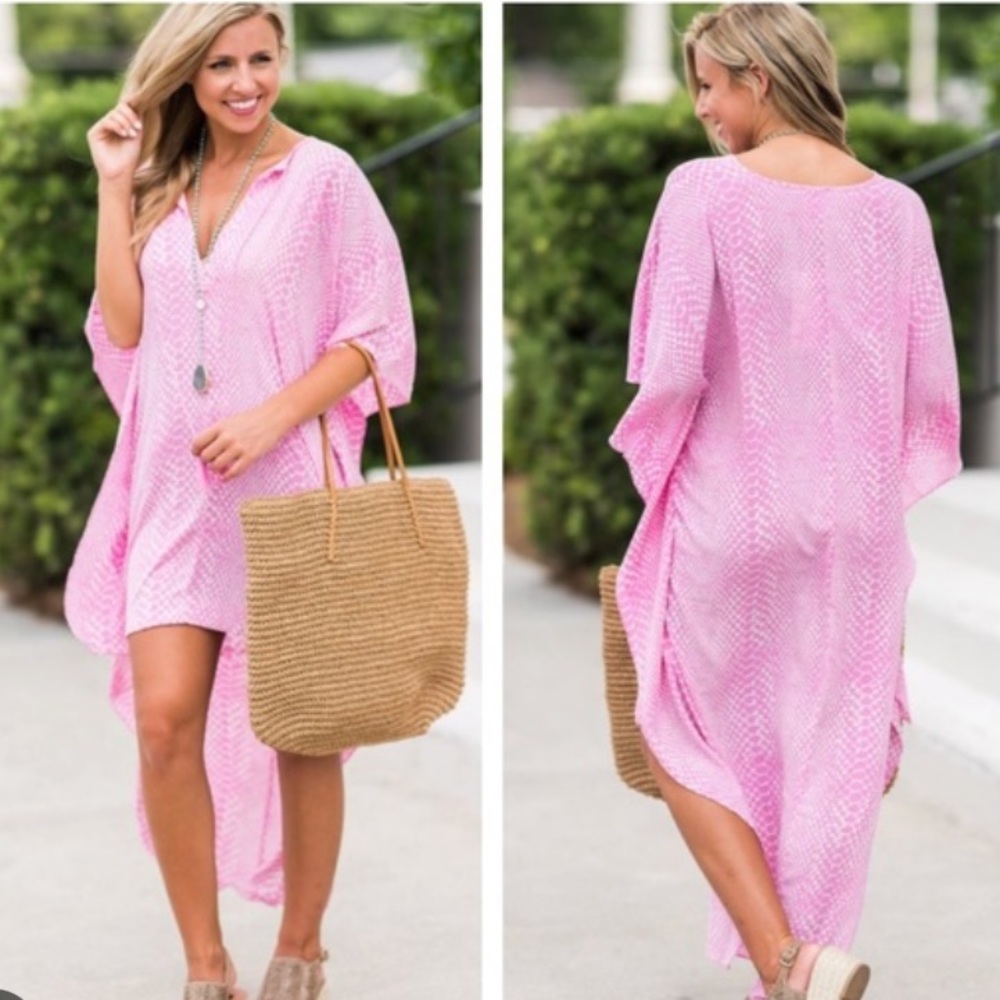 Buddylove - High/Low Derby Dress - Light Pink Snakeskin - O/S